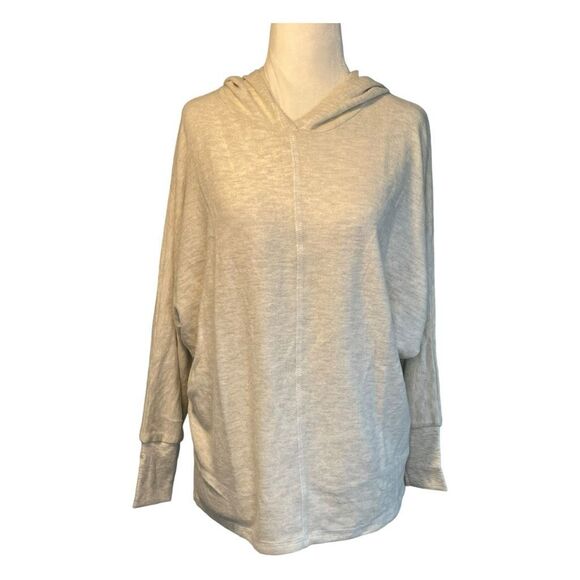 Project Social T Julia Hoodie Sweatshirt Gray Fleece Dolman Long Sleeve Pull-Ove - Picture 5 of 10